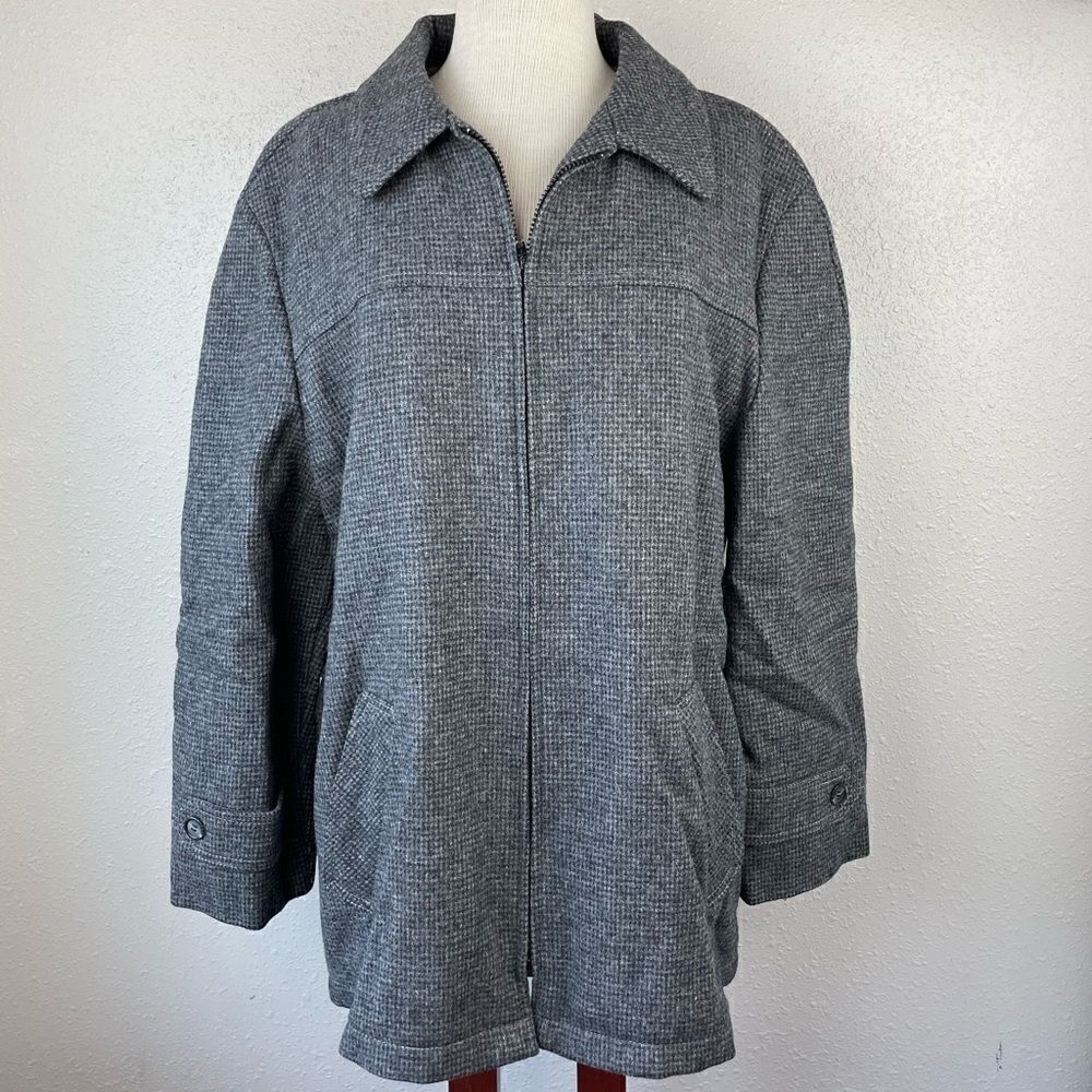 Vintage Mackenzie Coat Company Full Zip Wool Blend Coat Size 42 Regular EUC